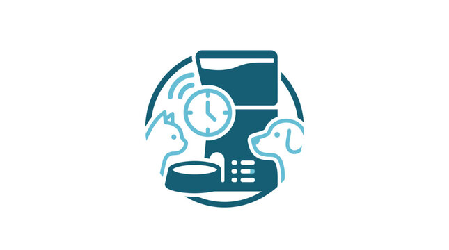 Icon of a coffee machine with clock.