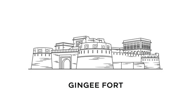 Gingee Fort Ancient Architecture Structure.