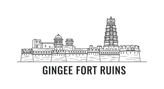 Gingee Fort Ancient Architecture Ruins Structure.