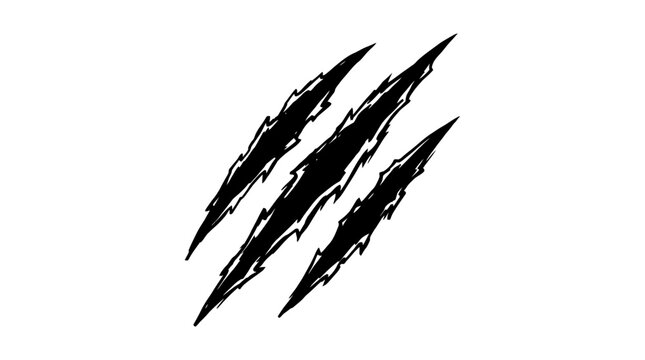 A set of sharp black claw marks.