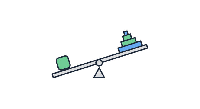 Balance scale with unequal weights