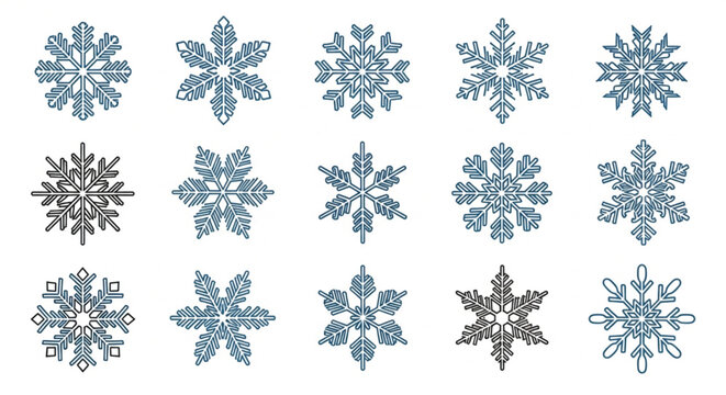 Snowflakes Ice Winter Frosty Patterns.