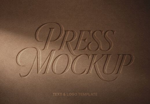 Paper Logo Mockup &ndash; Pressed Branding Presentation (PSD)
