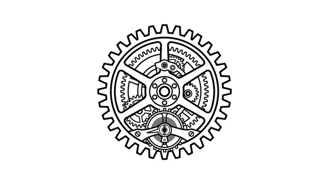 Intricate gear mechanical device component.