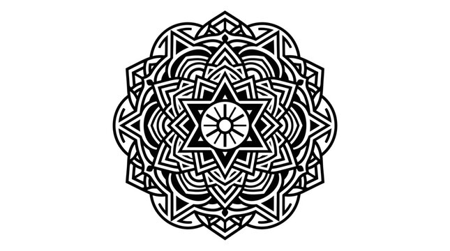 Intricate geometric mandala design pattern.