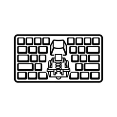Naklejka premium Lego Brick Keyboard Closeup Illustration.