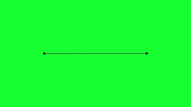 Abstract measuring distance length dotted line animation, isolated on a transparent background. 4k animation video