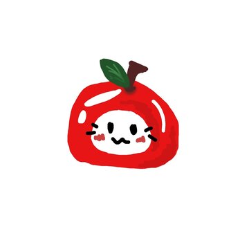 Cute Doodle Apple Cat