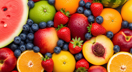 Obraz premium Colorful Assortment of Fresh Fruits for Healthy Eating 8.