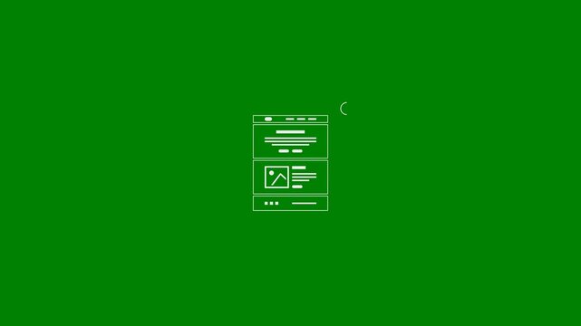 Website (Front End) Breaks After Software, CMS, Plugins, Themes, Code Update - Minimal Flat Design Motion Graphics Clip - Green Screen, 7.5% Gray