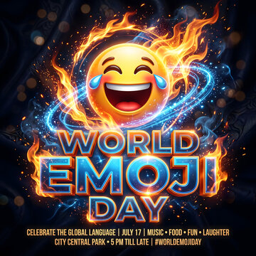 World Emoji Day, laughing face, emoticon, celebration, July 17