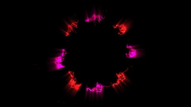 Flash FX animation with powerful lightning strikes, thunder energy bursts, Energy Ball Effect Video Loop with bright flashes effect, cartoon flash fx energy on black screen energy explosion. 4k
