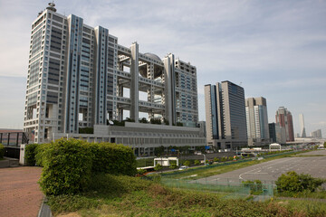 Obraz premium Tokyo, Japan, city view on a cloudy winter day