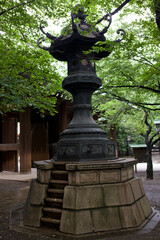 Obraz premium Japan Joraku-ji Temple Nagano Ueda on a cloudy winter day.