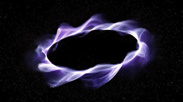 Abstract purple light swirl energy motion with enchanting vortex and glowing wave