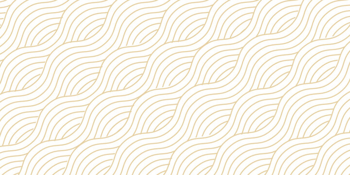 Yellow instant noodles, pasta and spaghetti texture with geometric wavy lines. Ramen, pasta vector pattern. Abstract food illustration background