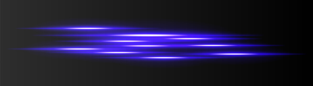 Abstract light streak composition. Multiple parallel glow lines with elongated blur edges, layered horizontal beams creating dynamic luminous motion across dark background.