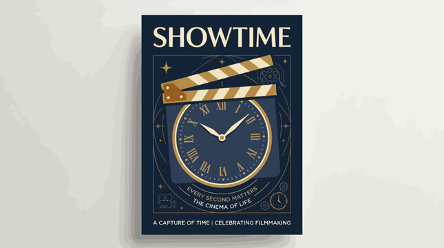 A vintage movie clock poster design.