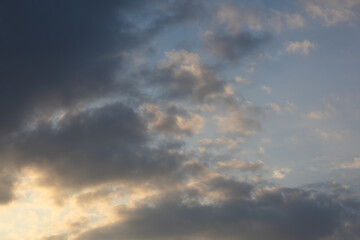 Obraz premium Dramatic Sky with Dark and Light Clouds
