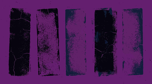 Ink roller stamp texture purple