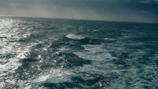 waves on the stormy seas