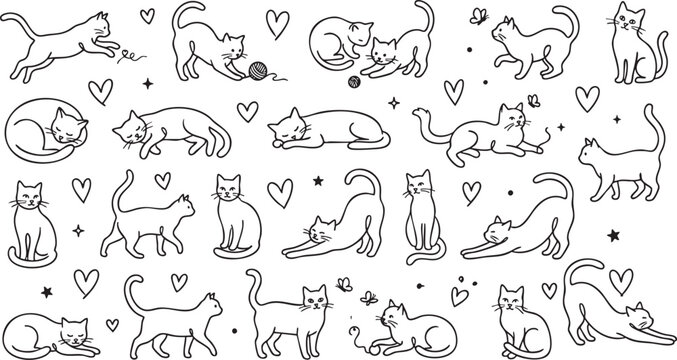 Hand drawn doodle of surprised and shocked cartoon faces with starburst effect vector illustration