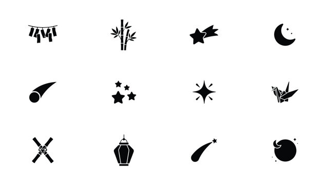 Japanese festival decorative elements for summer celebration events and traditions.