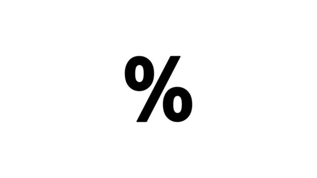 4k percent icon isolated on white background.