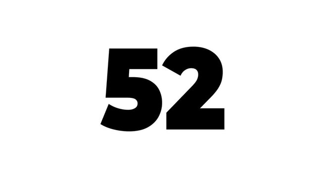 Number counter animation from zero to Hundred numbers in 4k on a transparent background, 0 to 100 animated number counter with alpha channel best for like,
