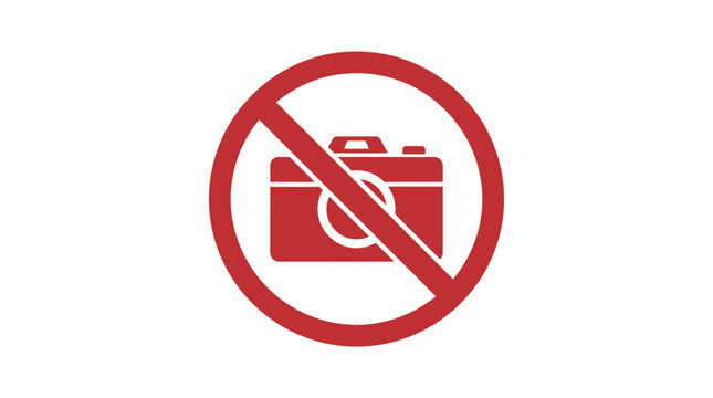 No photography allowed sign symbol.