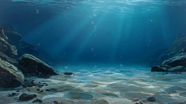 Underwater Bubble and Wind Flow Animation with Floating Air Bubbles