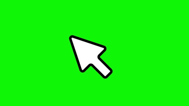 Mouse Cursor Pointer Animation Overlay, Green Screen VFX