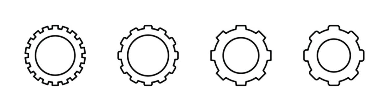 Industrial gear vector icon. Gear icon for Settings menu on a phone, app, or website. Vector illustration.