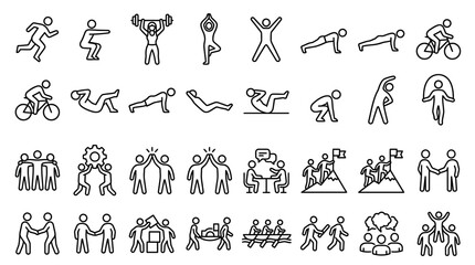 Naklejka premium Collection of Sports and Business Icons.