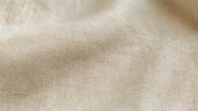 Abstract beige fabric background with soft waves and elegant texture.