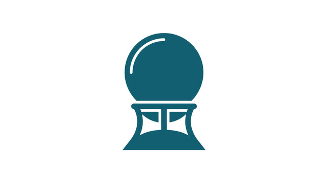 Teal colored chess pawn piece.