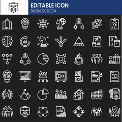 Fototapeta premium Hand-drawn business and web design vector icon set featuring a black doodle sketch collection of internet, computer, medical, and globe symbols