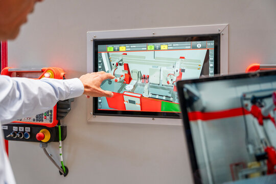 Employee planning automation on industrial robot touch screen