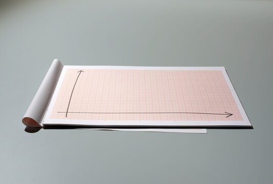 Blank graph paper with hand drawn chart axes for business planning