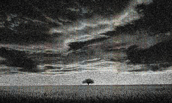 Black and white noise static texture with scan lines