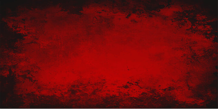 A dark and grungy red background with dirty paint texture and an old, weathered wall pattern that creates a vintage backdrop illustration