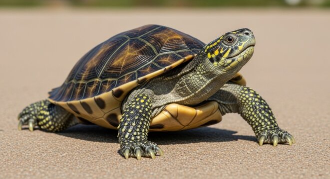 turtle on the rock
