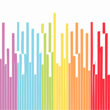 Abstract Rainbow Bar Chart