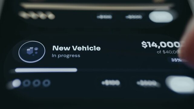 Progress tracker for a 40K USD new vehicle purchase