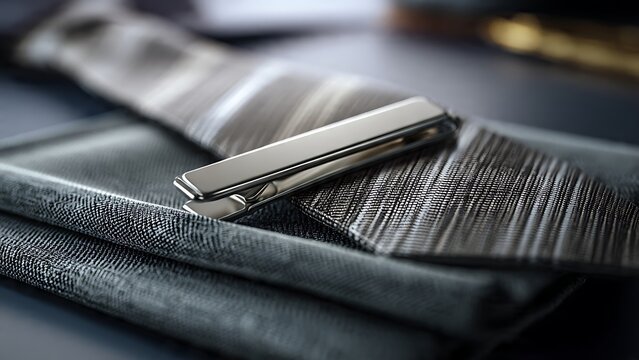 Close up of a silver metallic zipper on fabric.