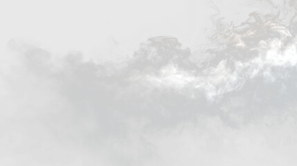 Clouds drift across the sky in soft formations during the daytime over a bright blue background, PNG with a light overlay © Liubov