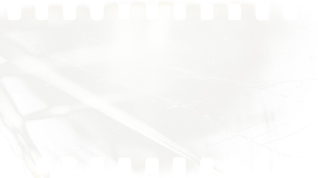 Transparent png vintage film frame overlay with realistic scratches smudges hairs dust and grunge texture on white background distressed retro photo effect design template gradient shadow vignette