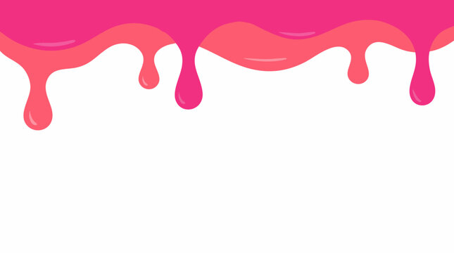 Pink dripping slime pattern with a white background