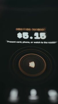 System is awaiting the user to present a card or phone to the reader for payment
